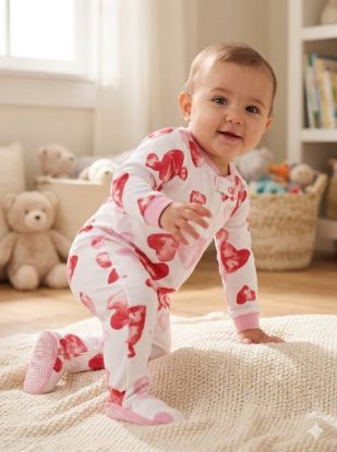 Imagen de Pijamas para niñas 100 % de algododon organico Burt's bees